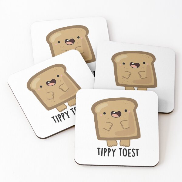 Item preview, Tippy Toest Tippy Toe Funny Toast Puns  designed and sold by punnybone.