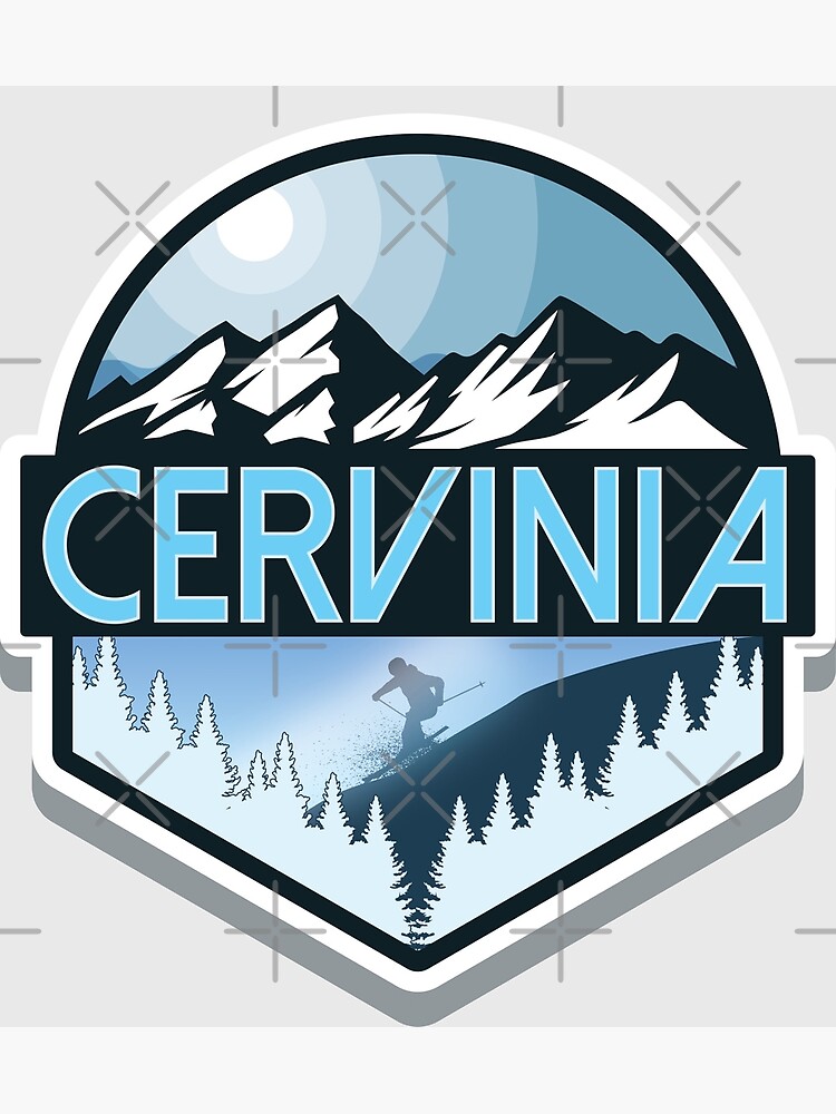 Cervinia Italy Italia Ski Skiing Sticker T-Shirt 02 Poster for Sale by  OuterShellUK