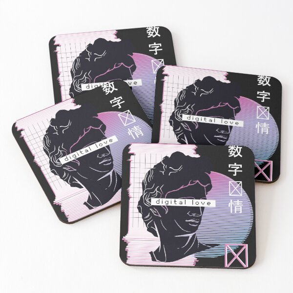 Item preview, Ancient Greek Sculpture Vaporwave Digital Love designed and sold by Klotho-Fashion.