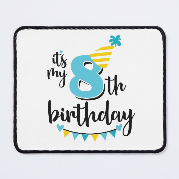 Item preview, 8th birthday 8 years of being awesome 8 years kid girl boy Off birthday Vacation Inspiration Joy Mood designed and sold by DesignByHeartUK.
