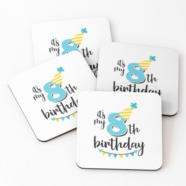 Item preview, 8th birthday 8 years of being awesome 8 years kid girl boy Off birthday Vacation Inspiration Joy Mood designed and sold by DesignByHeartUK.
