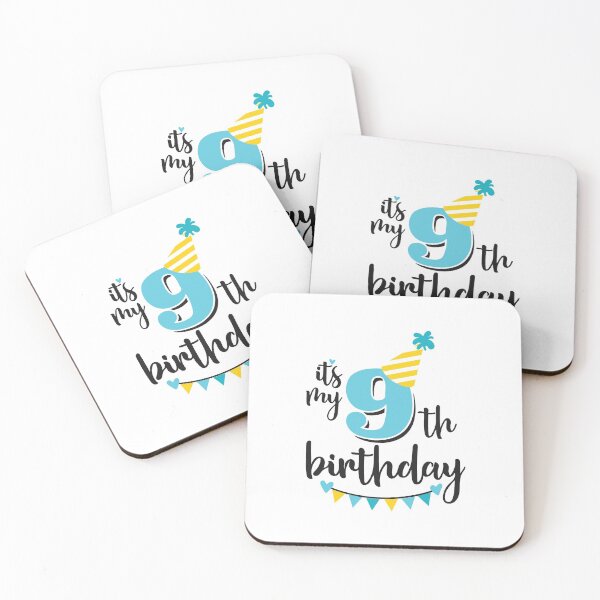 Item preview, 9th birthday 9 years of being awesome9 years kid girl boy Off birthday Vacation Inspiration Joy Mood designed and sold by DesignByHeartUK.