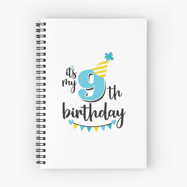 Item preview, 9th birthday 9 years of being awesome9 years kid girl boy Off birthday Vacation Inspiration Joy Mood designed and sold by DesignByHeartUK.