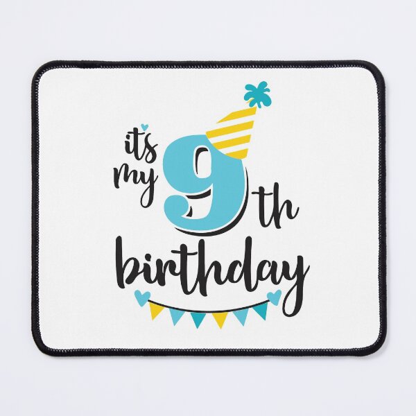 Item preview, 9th birthday 9 years of being awesome9 years kid girl boy Off birthday Vacation Inspiration Joy Mood designed and sold by DesignByHeartUK.