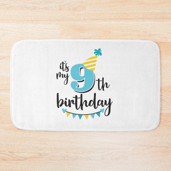 Item preview, 9th birthday 9 years of being awesome9 years kid girl boy Off birthday Vacation Inspiration Joy Mood designed and sold by DesignByHeartUK.