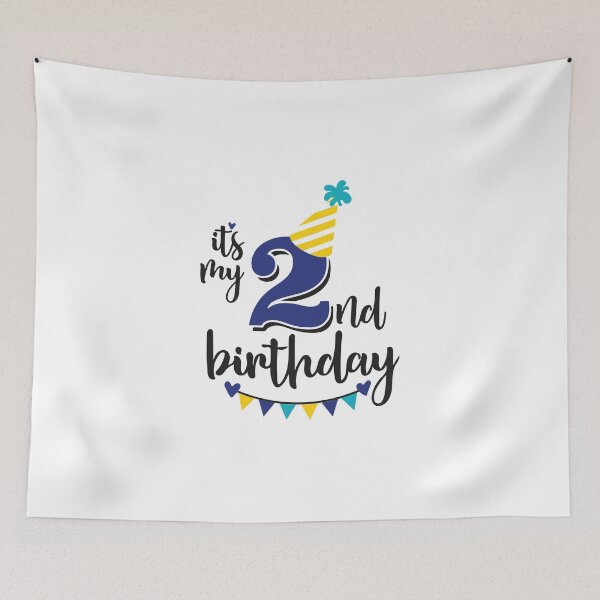 Item preview, 2nd birthday 2 years of being awesome 2 years kid girl boy Off birthday Vacation Inspiration Joy Mood designed and sold by DesignByHeartUK.