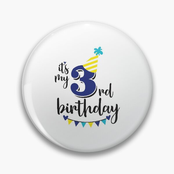 Item preview, 3rd birthday 3 years of being awesome 3 years kid girl boy Off birthday Vacation Inspiration Joy Mood designed and sold by DesignByHeartUK.