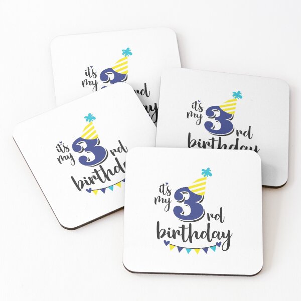Item preview, 3rd birthday 3 years of being awesome 3 years kid girl boy Off birthday Vacation Inspiration Joy Mood designed and sold by DesignByHeartUK.