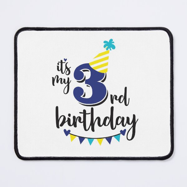 Item preview, 3rd birthday 3 years of being awesome 3 years kid girl boy Off birthday Vacation Inspiration Joy Mood designed and sold by DesignByHeartUK.