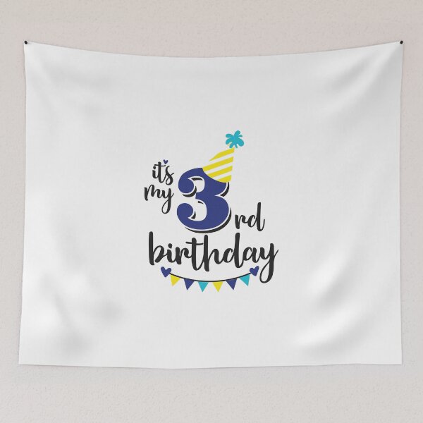 Item preview, 3rd birthday 3 years of being awesome 3 years kid girl boy Off birthday Vacation Inspiration Joy Mood designed and sold by DesignByHeartUK.