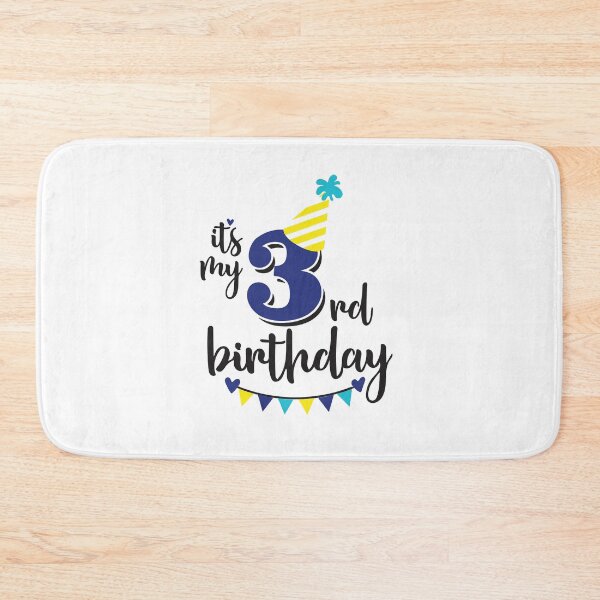 Item preview, 3rd birthday 3 years of being awesome 3 years kid girl boy Off birthday Vacation Inspiration Joy Mood designed and sold by DesignByHeartUK.