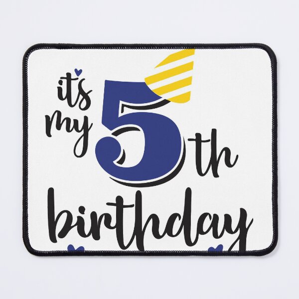 Item preview, 5th birthday 5 years of being awesome 5 years kid girl boy Off birthday Vacation Inspiration Joy Mood designed and sold by DesignByHeartUK.