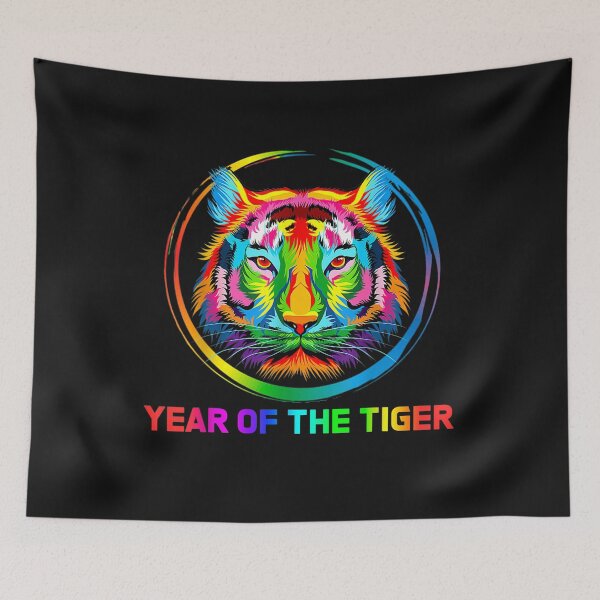 Item preview, Colorful Tiger Face CNY Happy New Year of the Tiger 2022 T-Shirt designed and sold by Chambers-Avara.