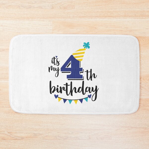Item preview, 4th birthday 4 years of being awesome 4 years kid girl boy Off birthday Vacation Inspiration Joy Mood designed and sold by DesignByHeartUK.