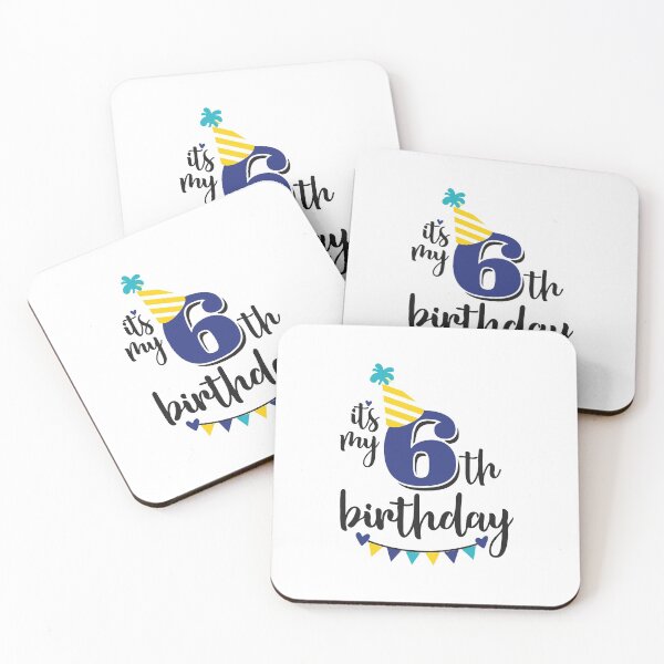 Item preview, 6th birthday 6 years of being awesome 6 years kid girl boy Off birthday Vacation Inspiration Joy Mood designed and sold by DesignByHeartUK.