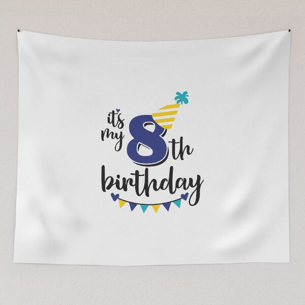 Item preview, 8th birthday 8 years of being awesome 8 years kid girl boy Off birthday Vacation Inspiration Joy Mood designed and sold by DesignByHeartUK.