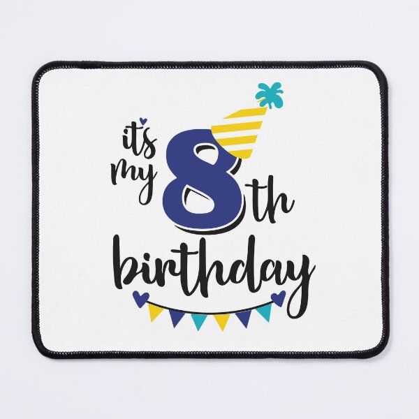 Item preview, 8th birthday 8 years of being awesome 8 years kid girl boy Off birthday Vacation Inspiration Joy Mood designed and sold by DesignByHeartUK.