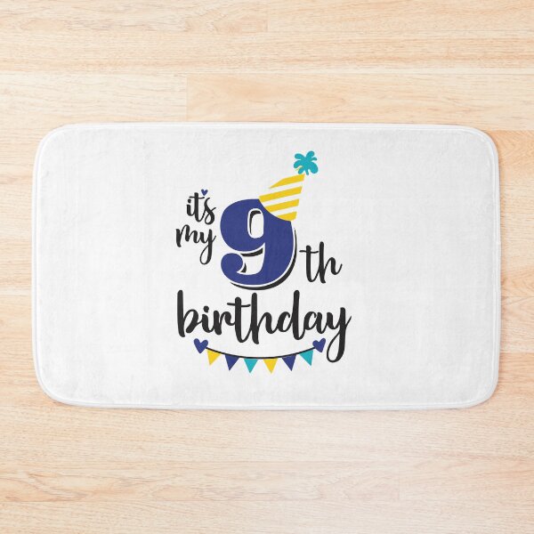 Item preview, 9th birthday 9 years of being awesome9 years kid girl boy Off birthday Vacation Inspiration Joy Mood designed and sold by DesignByHeartUK.