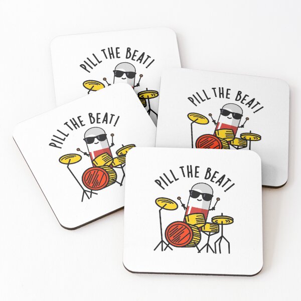 Item preview, Pill The Beat Funny Medicine Puns  designed and sold by punnybone.