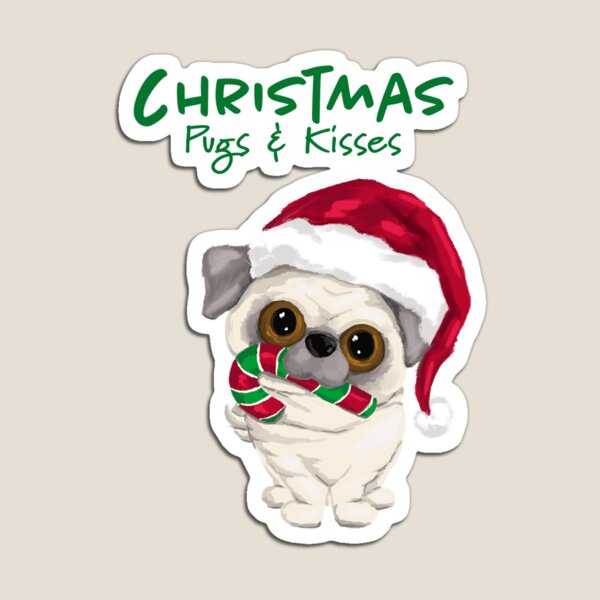 Item preview, Christmas Pugs & Kisses designed and sold by teaseBYjteez.