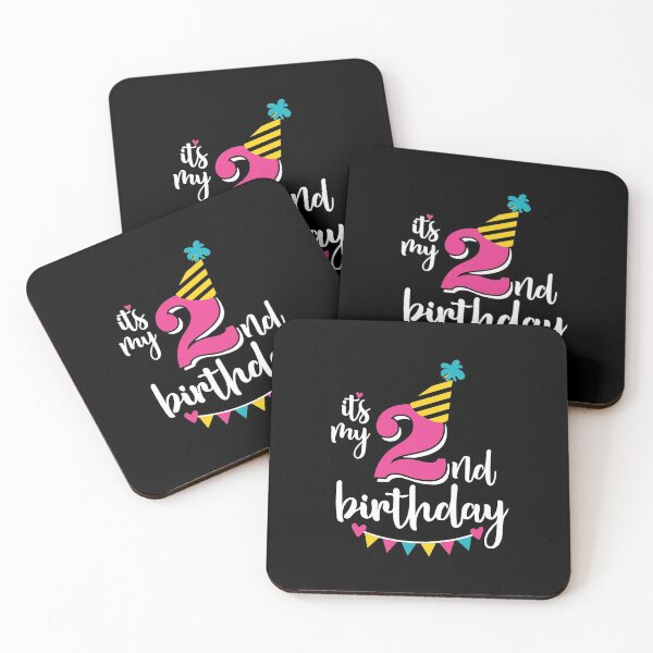 Item preview, 2nd birthday 2 years of being awesome 2 years kid girl boy Off birthday Vacation Inspiration Joy Mood designed and sold by DesignByHeartUK.