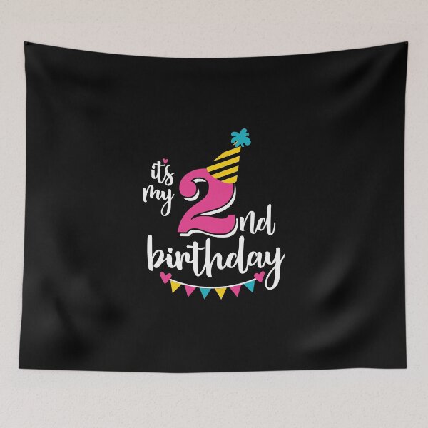 Item preview, 2nd birthday 2 years of being awesome 2 years kid girl boy Off birthday Vacation Inspiration Joy Mood designed and sold by DesignByHeartUK.