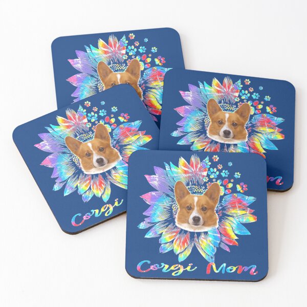 Item preview, Womens Sunflower Corgi Mom Tie Dye Dog   designed and sold by MARTINIFUSION.