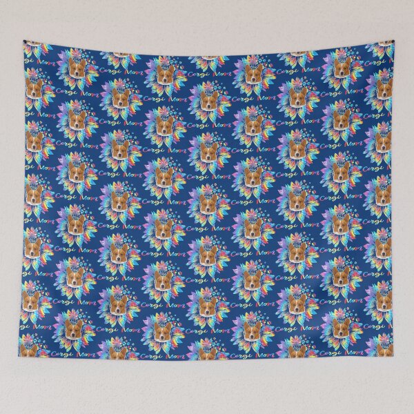 Item preview, Womens Sunflower Corgi Mom Tie Dye Dog   designed and sold by MARTINIFUSION.