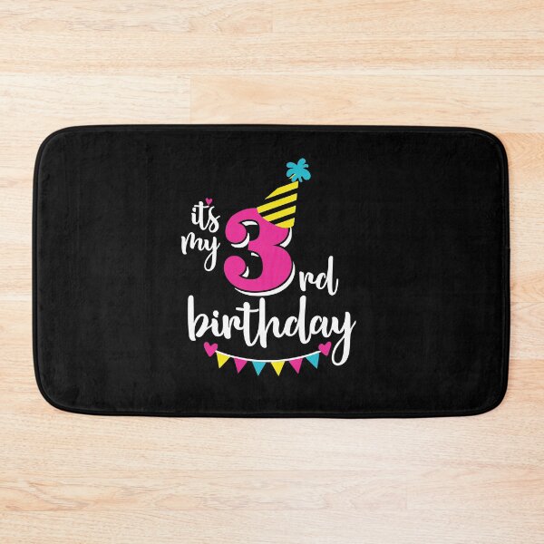 Item preview, 3rd birthday 3 years of being awesome 3 years kid girl boy Off birthday Vacation Inspiration Joy Mood designed and sold by DesignByHeartUK.