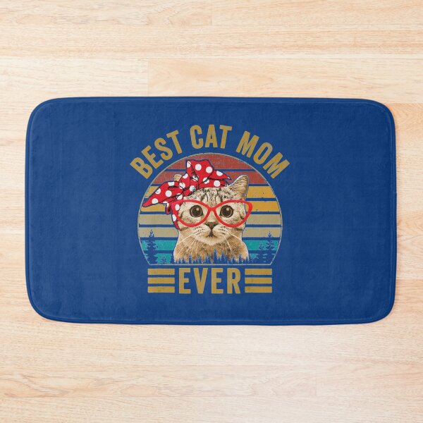 Item preview, Best Cat Mom Ever Vintage Retro 70S Bandana Red Glasses   designed and sold by MARTINIFUSION.