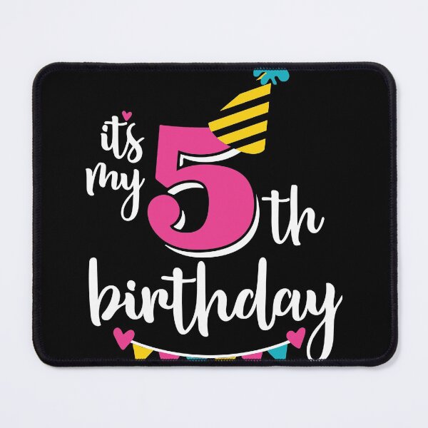 Item preview, 5th birthday 5 years of being awesome 5 years kid girl boy Off birthday Vacation Inspiration Joy Mood designed and sold by DesignByHeartUK.