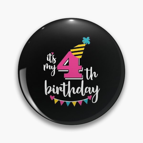 Item preview, 4th birthday 4 years of being awesome 4 years kid girl boy Off birthday Vacation Inspiration Joy Mood designed and sold by DesignByHeartUK.