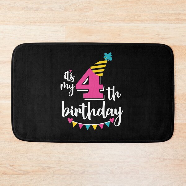 Item preview, 4th birthday 4 years of being awesome 4 years kid girl boy Off birthday Vacation Inspiration Joy Mood designed and sold by DesignByHeartUK.