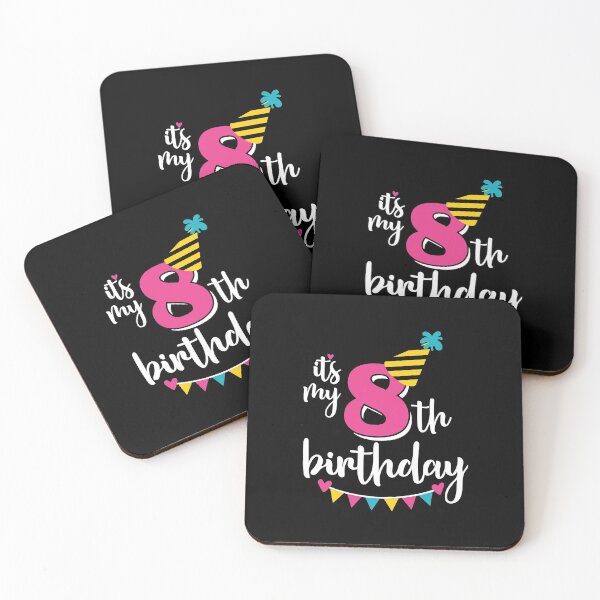 Item preview, 8th birthday 8 years of being awesome 8 years kid girl boy Off birthday Vacation Inspiration Joy Mood designed and sold by DesignByHeartUK.