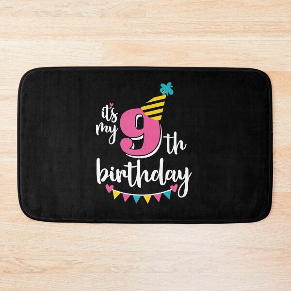 Item preview, 9th birthday 9 years of being awesome9 years kid girl boy Off birthday Vacation Inspiration Joy Mood designed and sold by DesignByHeartUK.