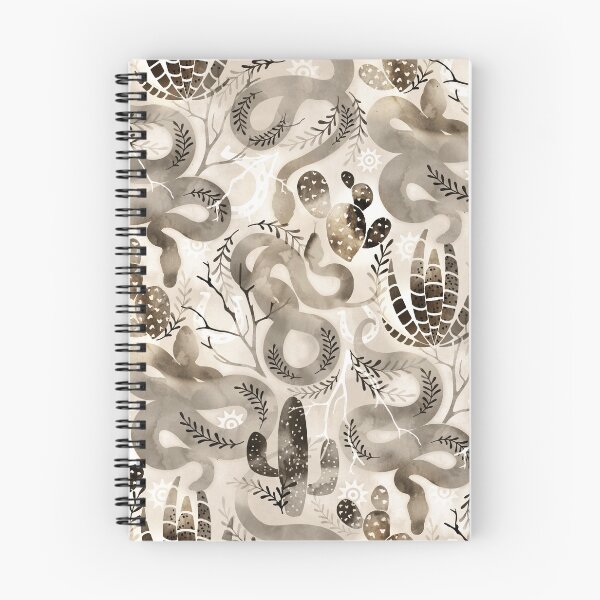 Item preview, Wild and Sandy Snakes with Cacti - neutral tan and taupe designed and sold by Perrin Le Feuvre.