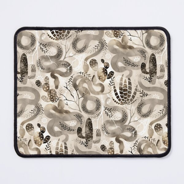 Item preview, Wild and Sandy Snakes with Cacti - neutral tan and taupe designed and sold by Perrin Le Feuvre.