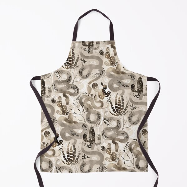 Item preview, Wild and Sandy Snakes with Cacti - neutral tan and taupe designed and sold by Perrin Le Feuvre.
