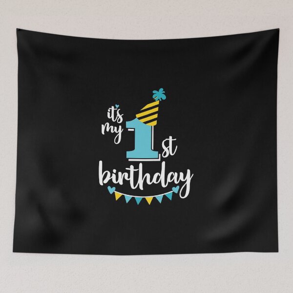 Item preview, 1st birthday 1 year of being awesome 1 year kid girl boy Off birthday Vacation Inspiration Joy Mood designed and sold by DesignByHeartUK.