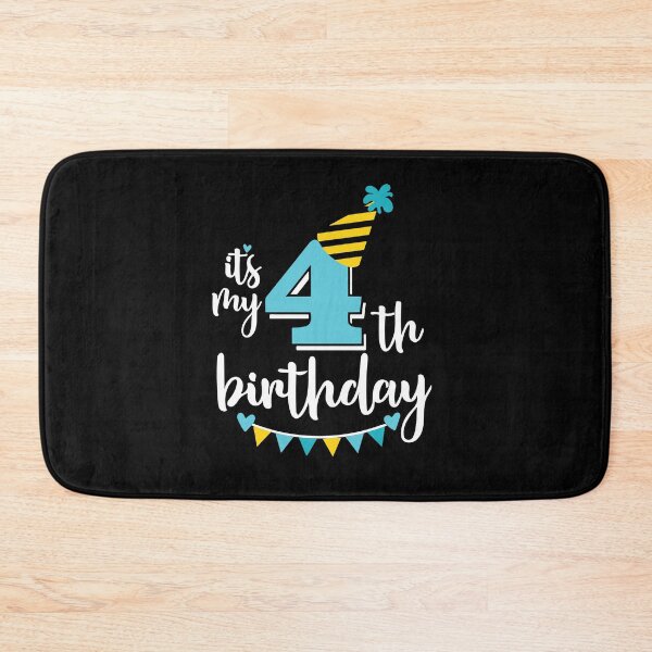 Item preview, 4th birthday 4 years of being awesome 4 years kid girl boy Off birthday Vacation Inspiration Joy Mood designed and sold by DesignByHeartUK.