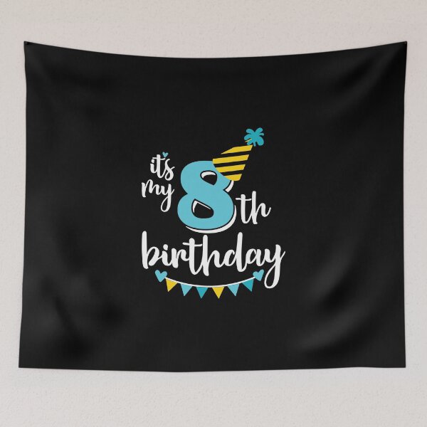 Item preview, 8th birthday 8 years of being awesome 8 years kid girl boy Off birthday Vacation Inspiration Joy Mood designed and sold by DesignByHeartUK.