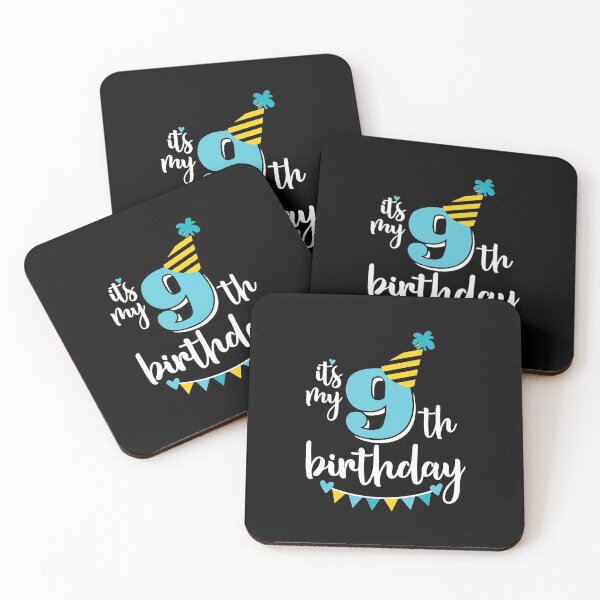 Item preview, 9th birthday 9 years of being awesome9 years kid girl boy Off birthday Vacation Inspiration Joy Mood designed and sold by DesignByHeartUK.