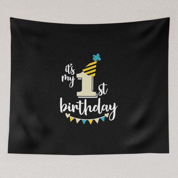 Item preview, 1st birthday 1 year of being awesome 1 year kid girl boy Off birthday Vacation Inspiration Joy Mood designed and sold by DesignByHeartUK.
