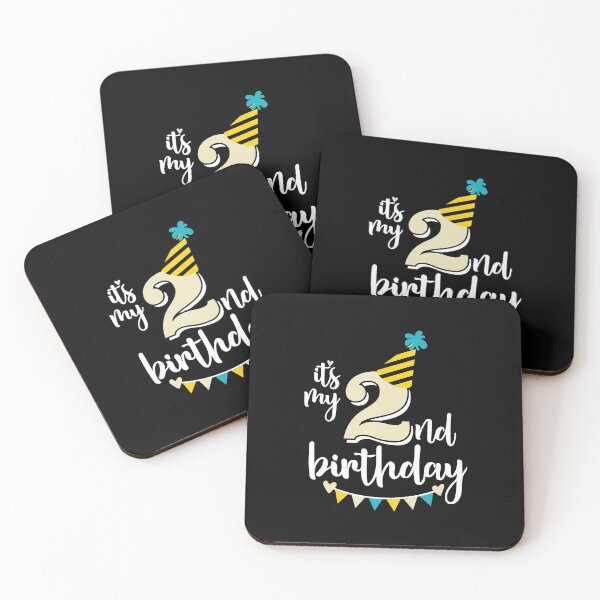 Item preview, 2nd birthday 2 years of being awesome 2 years kid girl boy Off birthday Vacation Inspiration Joy Mood designed and sold by DesignByHeartUK.