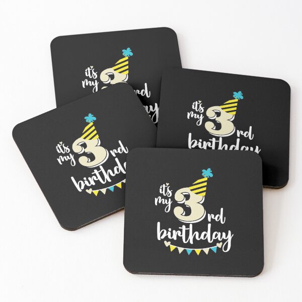Item preview, 3rd birthday 3 years of being awesome 3 years kid girl boy Off birthday Vacation Inspiration Joy Mood designed and sold by DesignByHeartUK.