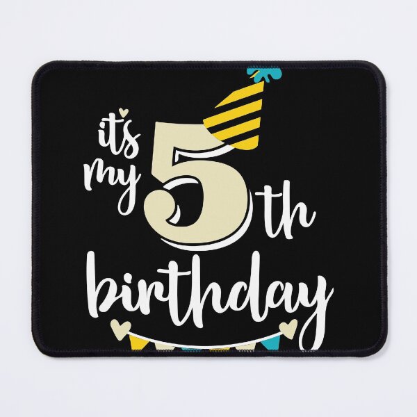 Item preview, 5th birthday 5 years of being awesome 5 years kid girl boy Off birthday Vacation Inspiration Joy Mood designed and sold by DesignByHeartUK.