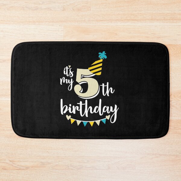 Item preview, 5th birthday 5 years of being awesome 5 years kid girl boy Off birthday Vacation Inspiration Joy Mood designed and sold by DesignByHeartUK.