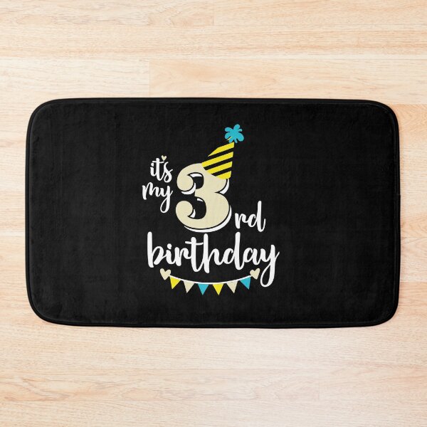 Item preview, 3rd birthday 3 years of being awesome 3 years kid girl boy Off birthday Vacation Inspiration Joy Mood designed and sold by DesignByHeartUK.