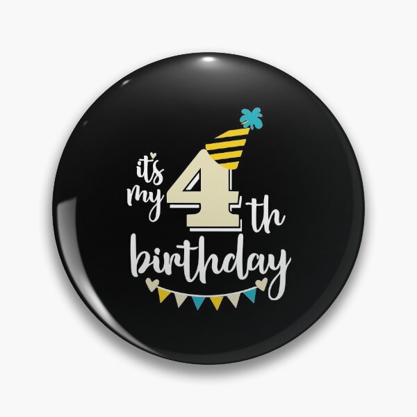 Item preview, 4th birthday 4 years of being awesome 4 years kid girl boy Off birthday Vacation Inspiration Joy Mood designed and sold by DesignByHeartUK.