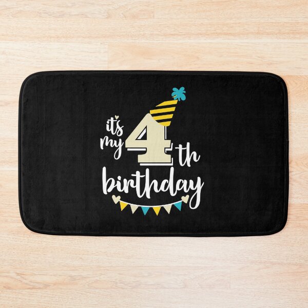 Item preview, 4th birthday 4 years of being awesome 4 years kid girl boy Off birthday Vacation Inspiration Joy Mood designed and sold by DesignByHeartUK.